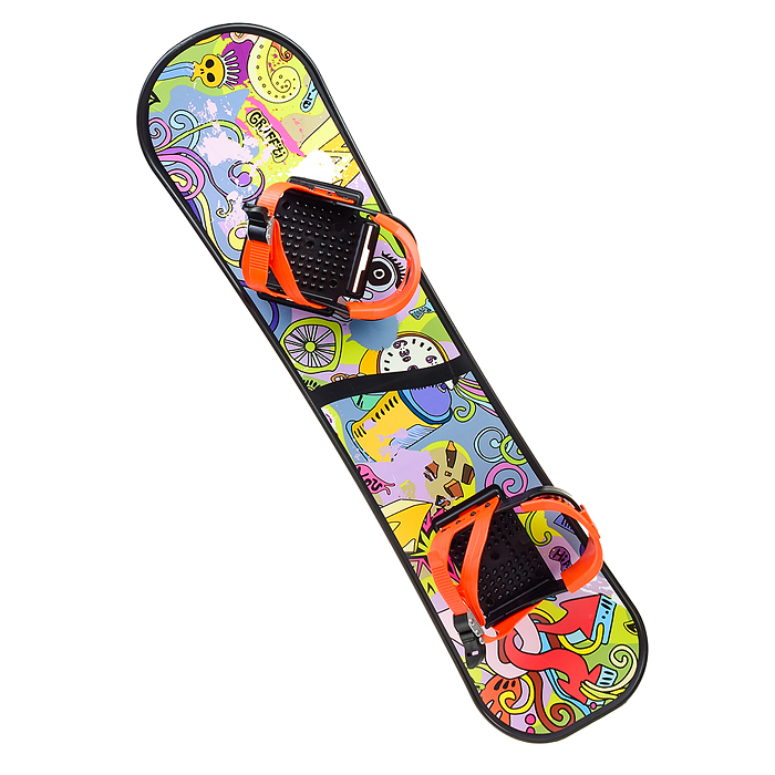 Сноуборд пластиковый с жесткими креплениями Сноуборд пластиковый с жесткими креплениями