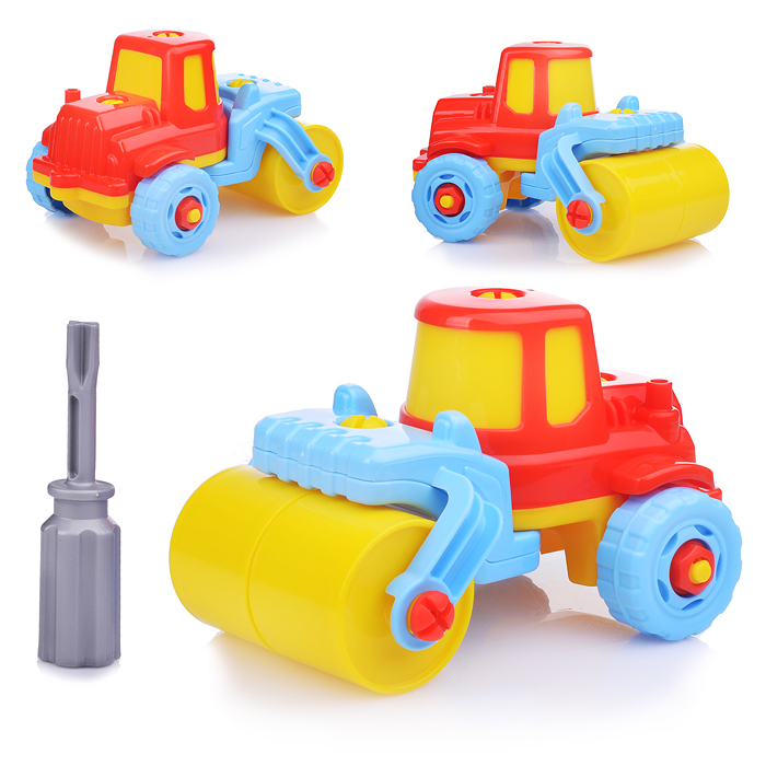 Конструктор-транспорт "Дорожный каток" (18 элементов) (в пакете) Конструктор-транспорт "Дорожный каток" (18 элементов) (в пакете)