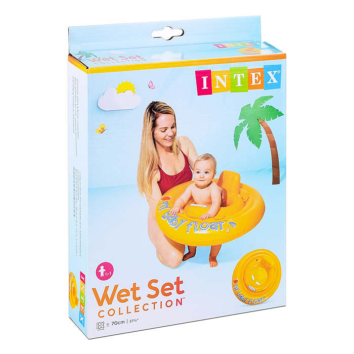 Фото к товару Круг для плавания My baby float, с сиденьем, d=70 см, от 6-12 месяцев, 56585EU INTEX Круг для плавания My baby float, с сиденьем, d=70 см, от 6-12 месяцев, 56585EU INTEX