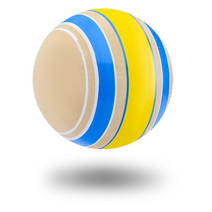 Фото к товару Мяч ЭКО ручное окраш. (Любой) д. 100мм Мяч ЭКО ручное окраш. (Любой) д. 100мм