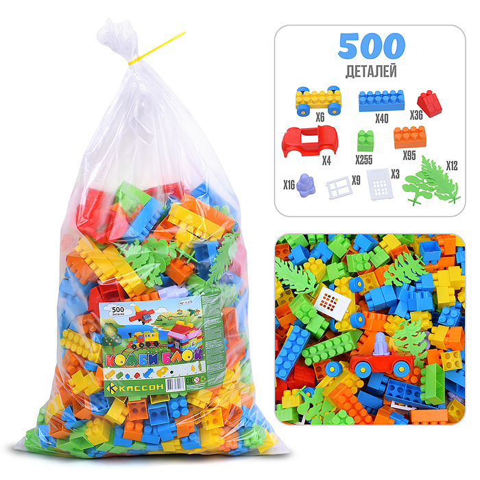 Конструктор "Комби Блок" 500 дет. 