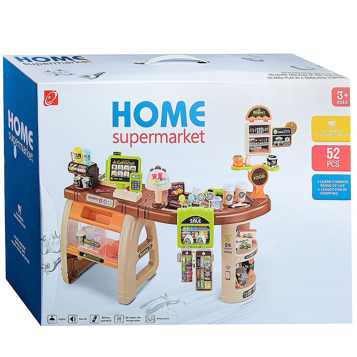 Фото к товару Игровой набор 668-69 "Супермаркет" (свет, звук) в коробке Игровой набор 668-69 "Супермаркет" (свет, звук) в коробке