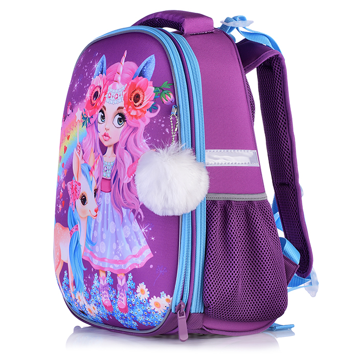 Фото к товару Рюкзак каркасный "Девочка и Единорог" формованный из полимеров, материал: нейлон, полиэстер, п Рюкзак каркасный "Девочка и Единорог" формованный из полимеров, материал: нейлон, полиэстер, п