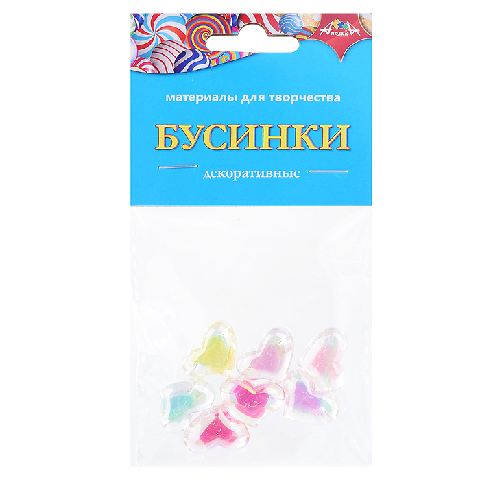 Материалы д/тв. Декоративные Бусинки Сердечки Материалы д/тв. Декоративные Бусинки Сердечки