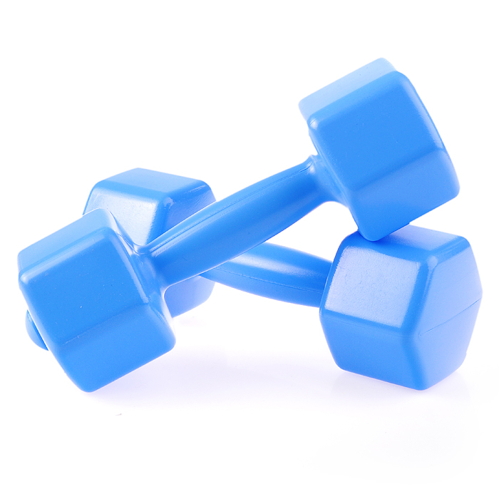 Гантели пластмассовые 1,1кг (2 шт.) с наполнителем Гантели пластмассовые 1,1кг (2 шт.) с наполнителем