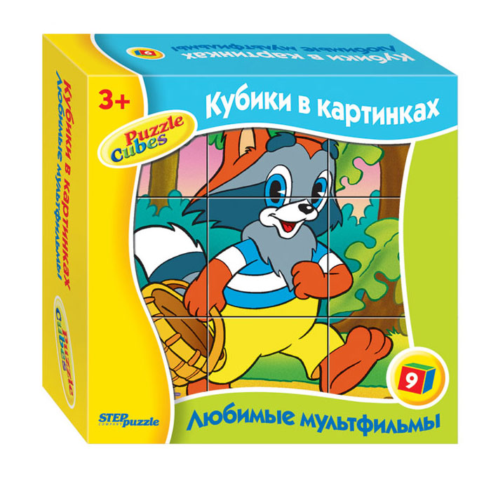 Кубики 9шт "Любимые мультфильмы-1" Кубики 9шт "Любимые мультфильмы-1"