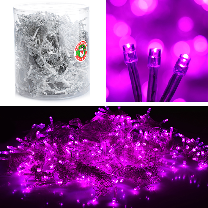 Электрогирлянда-занавес 6*3м, 640 ламп, розовый Электрогирлянда-занавес 6*3м, 640 ламп, розовый