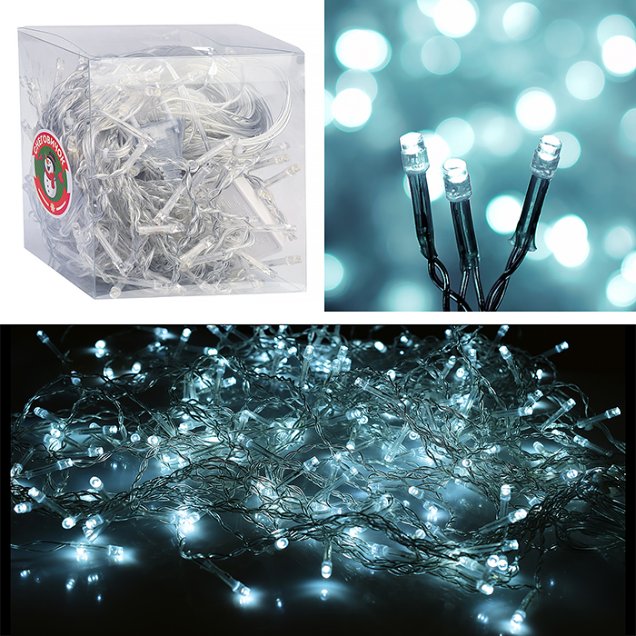 Электрогирлянда светодиодная Бахрома, 6*0,7м, 192 лампы, холодный