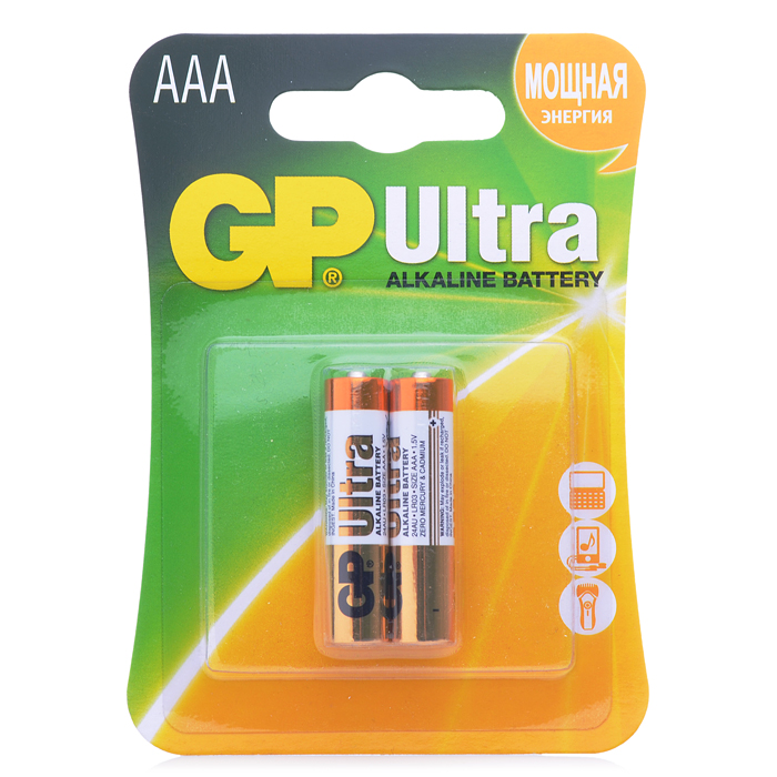 Батарейка алкалиновая GP 24AU-CR2 Ultra, LR03 Батарейка алкалиновая GP 24AU-CR2 Ultra, LR03