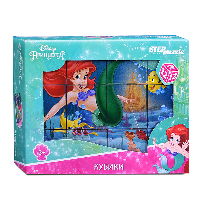Кубики 12шт "Дисней "Русалочка"