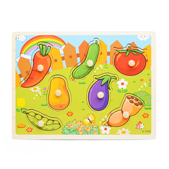 Пазл-вкладыш D0257 "Овощи" в ассортименте Пазл-вкладыш D0257 "Овощи" в ассортименте