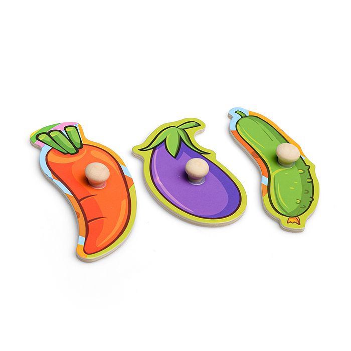 Фото к товару Пазл-вкладыш D0257 "Овощи" в ассортименте Пазл-вкладыш D0257 "Овощи" в ассортименте