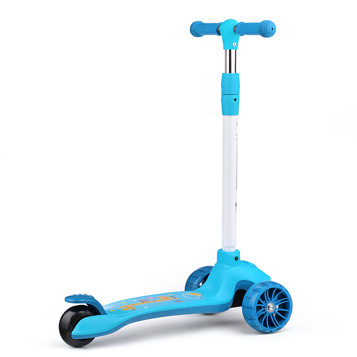 Фото к товару Самокат U038245Y 3-х кол., синий, светящиеся колёса, PU, ABEC 7, в коробке Самокат U038245Y 3-х кол., синий, светящиеся колёса, PU, ABEC 7, в коробке