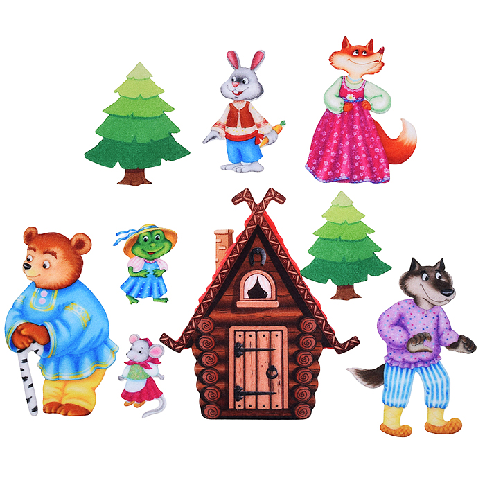 Теремок с игровым полем фетр