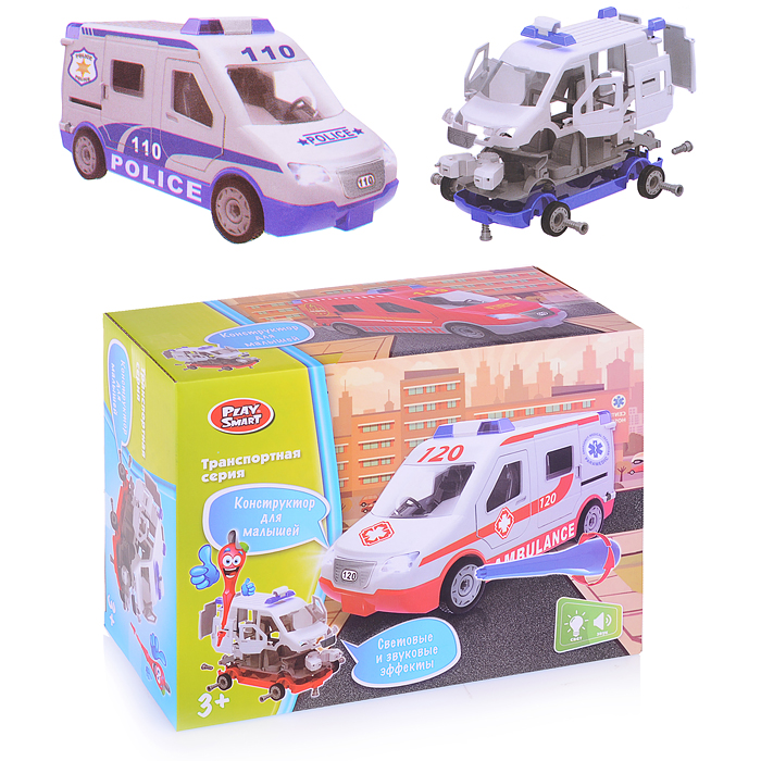 Конструктор 1369 "Полиция" с отверткой (свет,звук) в коробке Конструктор 1369 "Полиция" с отверткой (свет,звук) в коробке