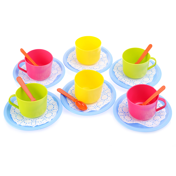 Набор посуды чайный "Сладкоежка" (в сетке, 18 дет.) Набор посуды чайный "Сладкоежка" (в сетке, 18 дет.)