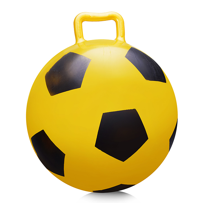 Фото к товару Мяч с ручкой 45 см U002484Y "Футбол" в пакете Мяч с ручкой 45 см U002484Y "Футбол" в пакете