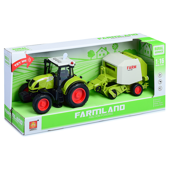 Фото к товару Трактор WY900L "Доставщик" 1:16 (свет, звук) в коробке Трактор WY900L "Доставщик" 1:16 (свет, звук) в коробке