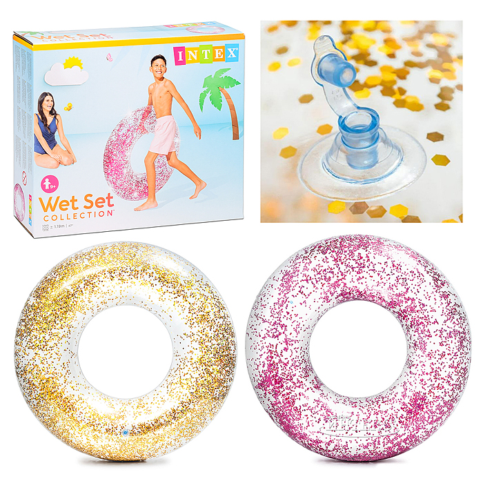 Круг для плавания «Блеск», d=107 см, от 9 лет, цвета МИКС, 56274NP INTEX