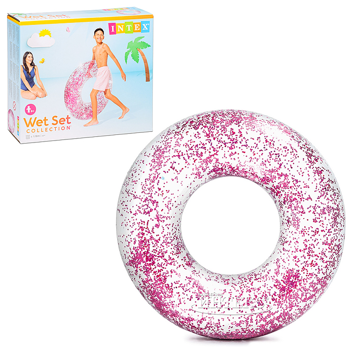 Фото к товару Круг для плавания «Блеск», d=107 см, от 9 лет, цвета МИКС, 56274NP INTEX Круг для плавания «Блеск», d=107 см, от 9 лет, цвета МИКС, 56274NP INTEX