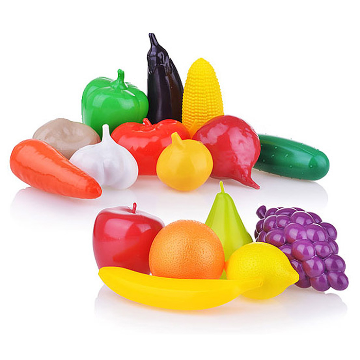 Фото к товару Набор "Фрукты и овощи" в корзинке Набор "Фрукты и овощи" в корзинке