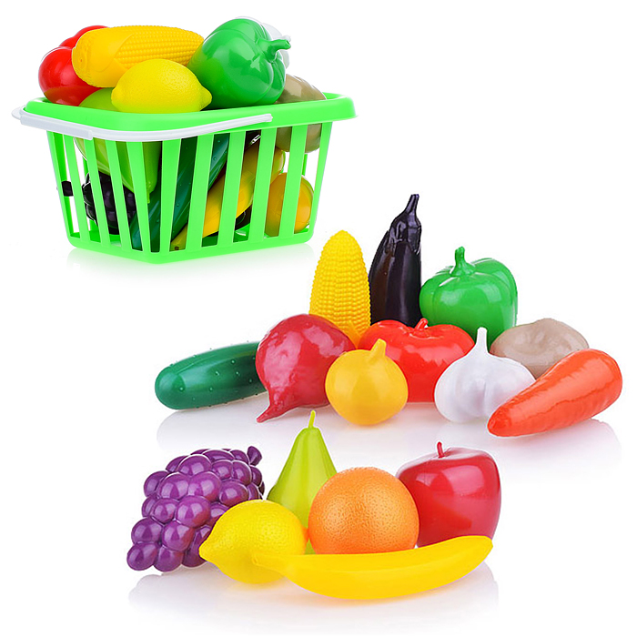 Фото к товару Набор "Фрукты и овощи" в корзинке Набор "Фрукты и овощи" в корзинке