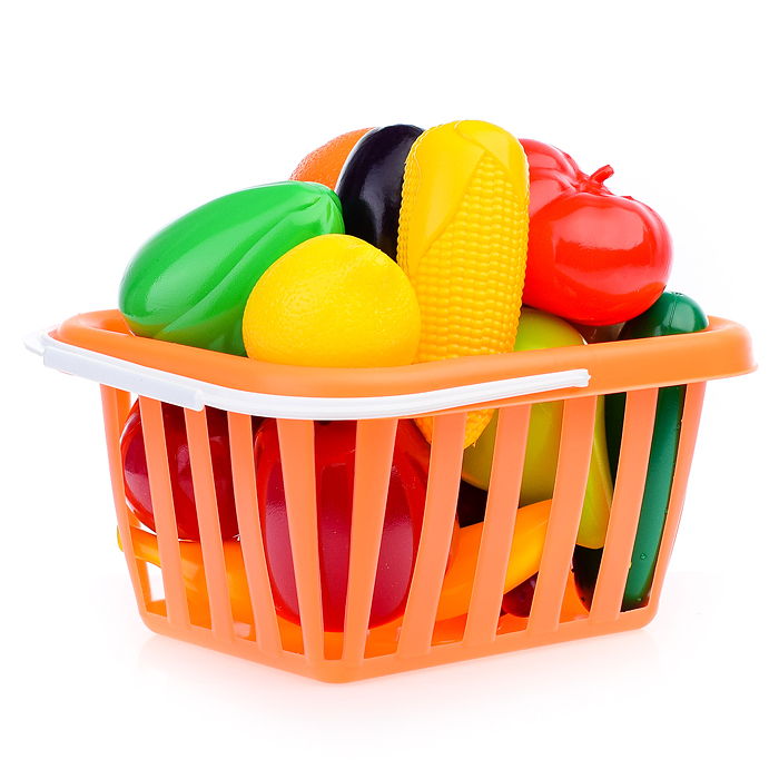 Фото к товару Набор "Фрукты и овощи" в корзинке Набор "Фрукты и овощи" в корзинке