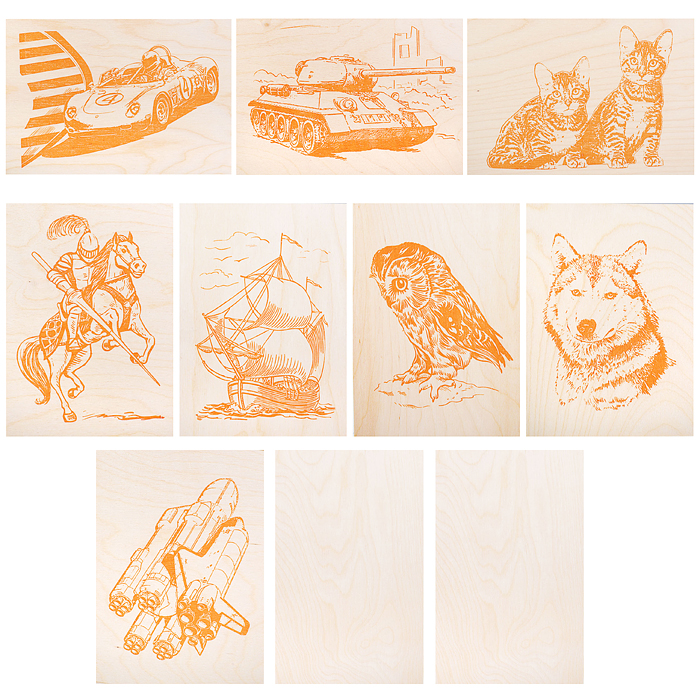 Фото к товару Доски для выжигания 10шт "Мастер" Доски для выжигания 10шт "Мастер"