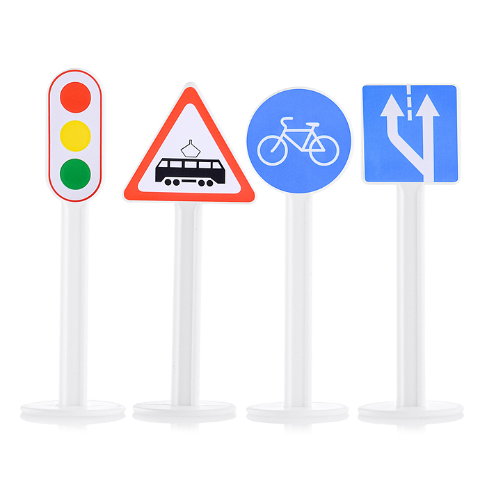 Фото к товару Набор дорожных знаков №3 (24 элемента) (в пакете) Набор дорожных знаков №3 (24 элемента) (в пакете)