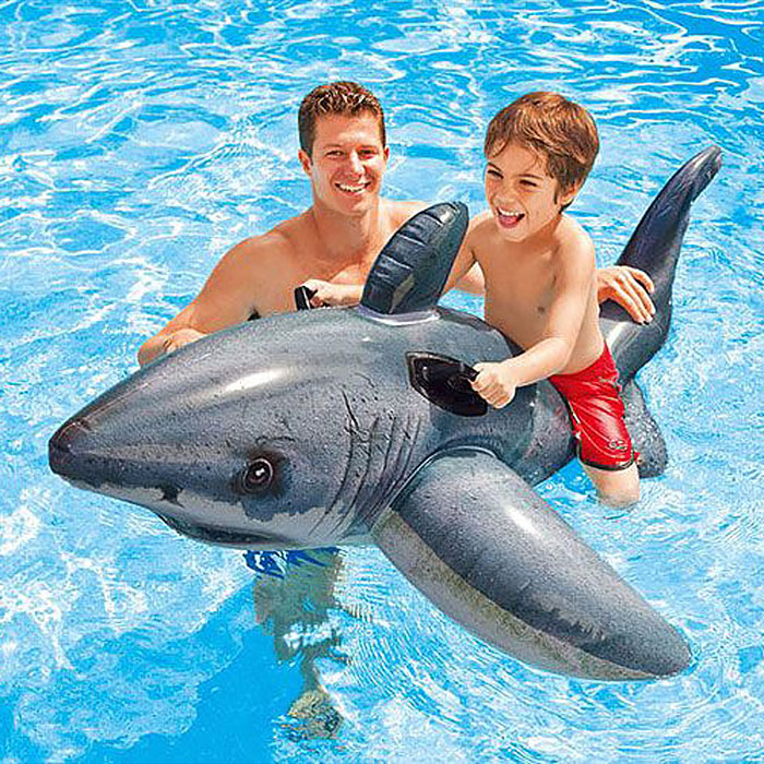 Фото к товару Игрушка для плавания «Акула», 173 х 107 см, от 3 лет 57525NP INTEX Игрушка для плавания «Акула», 173 х 107 см, от 3 лет 57525NP INTEX