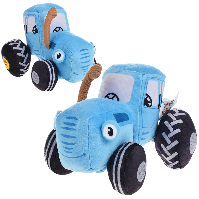 Синий трактор 18см, муз. чип, в пакете