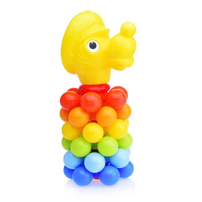 Пирамида-мини с шариками "Волчонок" 21см Пирамида-мини с шариками "Волчонок" 21см