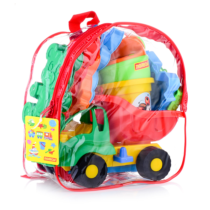 Фото к товару Набор №301 (в рюкзаке): "Муравей", автомобиль-самосвал + ведро малое, лопатка №5, грабельки №5, форм Набор №301 (в рюкзаке): "Муравей", автомобиль-самосвал + ведро малое, лопатка №5, грабельки №5, форм