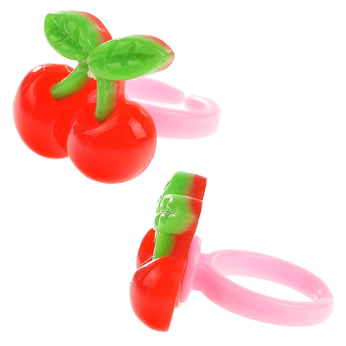 Набор украшений R3-6C "Вишенка" (браслет, кольцо и клипсы) в пакете