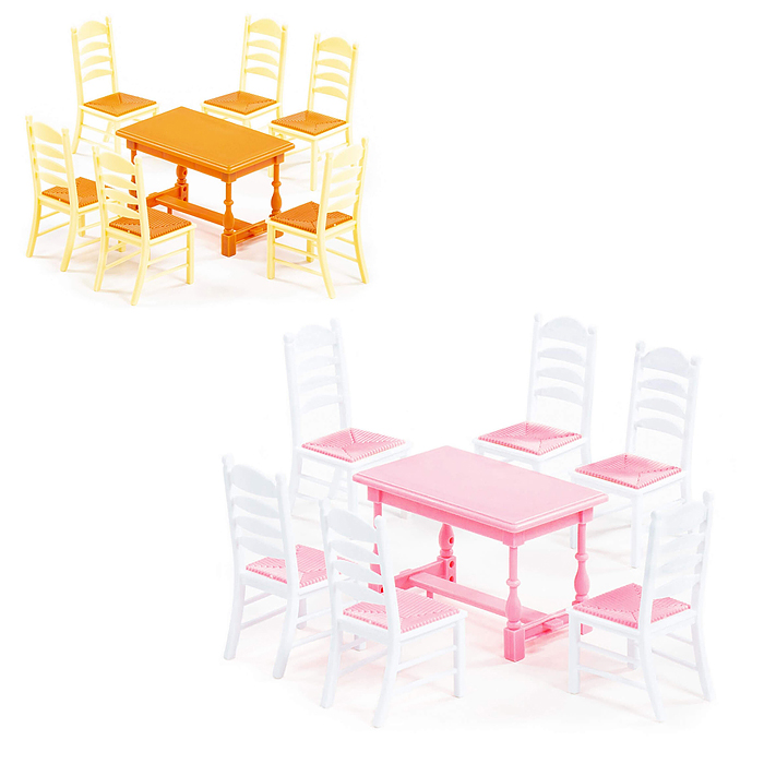 Набор мебели для кукол №6 (7 элементов) (в пакете) Набор мебели для кукол №6 (7 элементов) (в пакете)