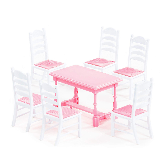 Фото к товару Набор мебели для кукол №6 (7 элементов) (в пакете) Набор мебели для кукол №6 (7 элементов) (в пакете)