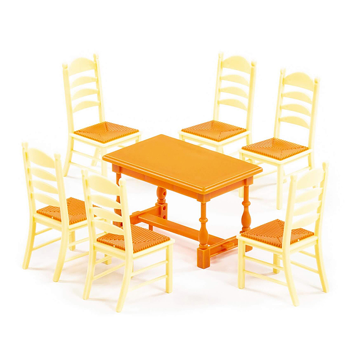 Фото к товару Набор мебели для кукол №6 (7 элементов) (в пакете) Набор мебели для кукол №6 (7 элементов) (в пакете)