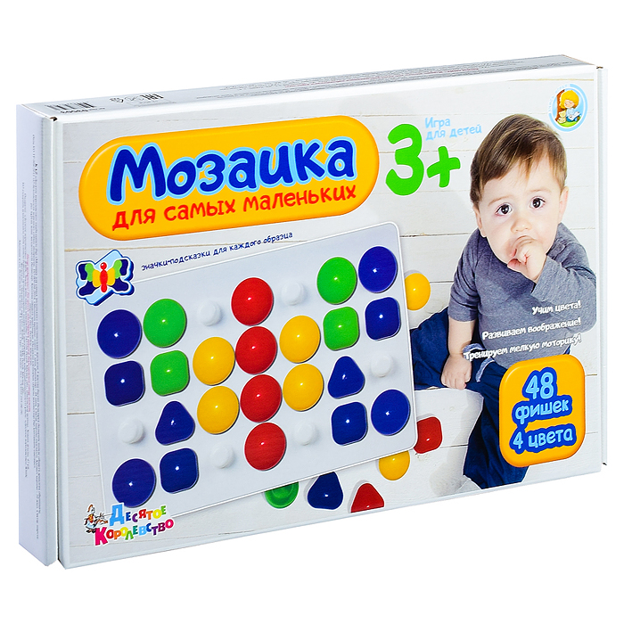 Мозаика "Для самых маленьких" d40/4 цв/48 эл Мозаика "Для самых маленьких" d40/4 цв/48 эл