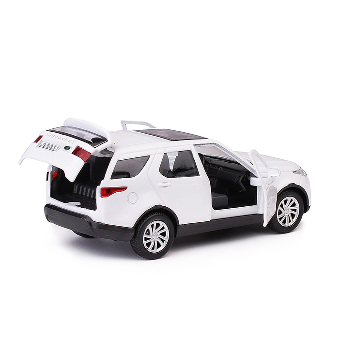 Фото к товару Машина металл Land Rover Discovery 12см, открыв. двери, инерц, белый, в коробке Машина металл Land Rover Discovery 12см, открыв. двери, инерц, белый, в коробке
