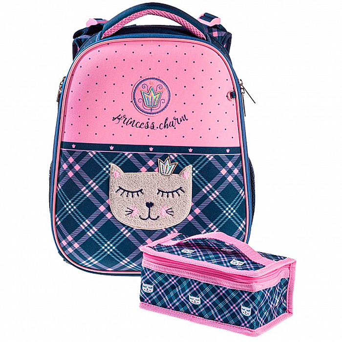 Рюкзак Ergonomic Classic "Котик" 37х29х17 см EVA материал светоотраж. 2 отделения 2 