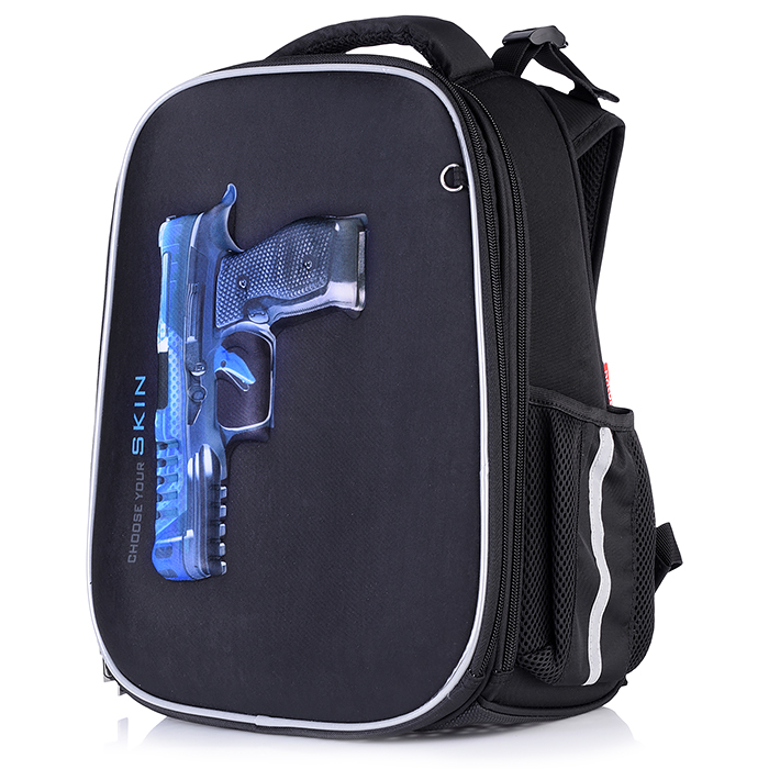 Фото к товару Рюкзак Ergonomic Classic "Gun" 37х29х17 см EVA материал 3D эффект светоотраж. 2 отд Рюкзак Ergonomic Classic "Gun" 37х29х17 см EVA материал 3D эффект светоотраж. 2 отд