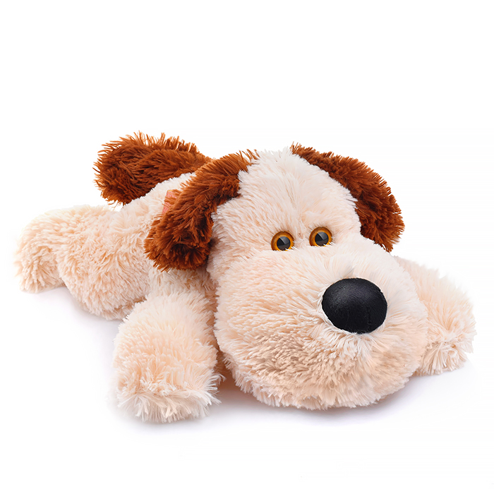 Фото к товару Собака с бантиком 30см. Собака с бантиком 30см.