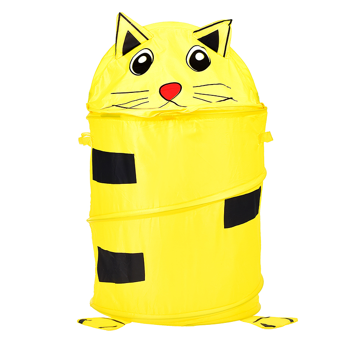 Корзина для игрушек 00-0062 "Котик желтый" в пакете