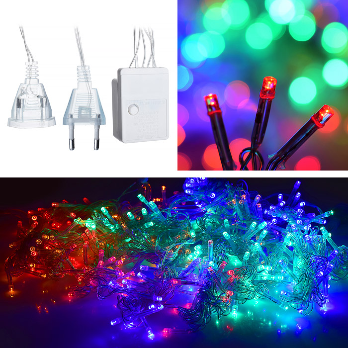 Электрогирлянда-занавес 6*3м, 640 ламп, цветная Электрогирлянда-занавес 6*3м, 640 ламп, цветная