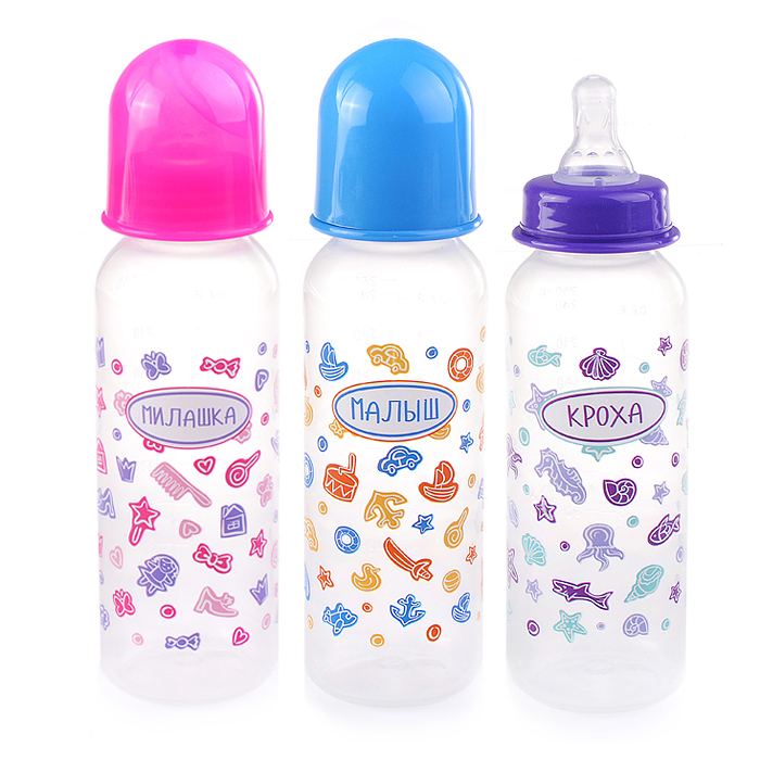 Бутылочка с соской, классика 250мл Бутылочка с соской, классика 250мл