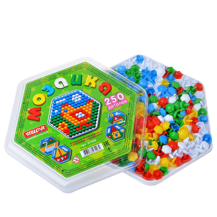 Мозаика шестигран. (d.13мм/250шт) Мозаика шестигран. (d.13мм/250шт)