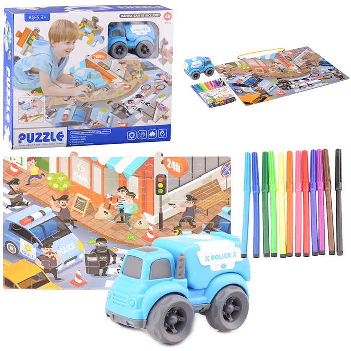 Игровой набор 7077-88 "Пазл" с машинкой Игровой набор 7077-88 "Пазл" с машинкой