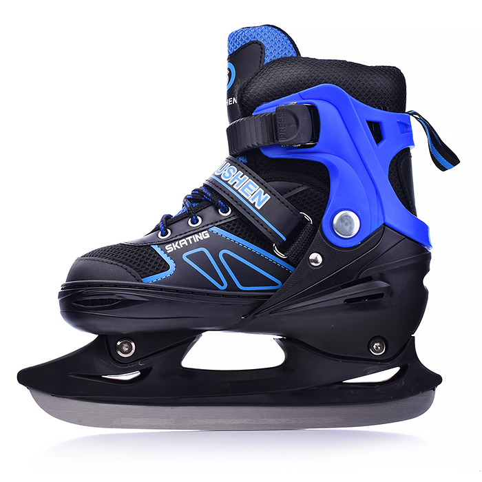 Фото к товару Коньки детские 00-1373, размер M, синий Коньки детские 00-1373, размер M, синий