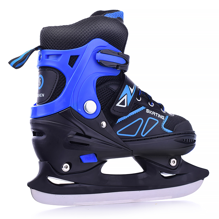 Фото к товару Коньки детские 00-1373, размер M, синий Коньки детские 00-1373, размер M, синий