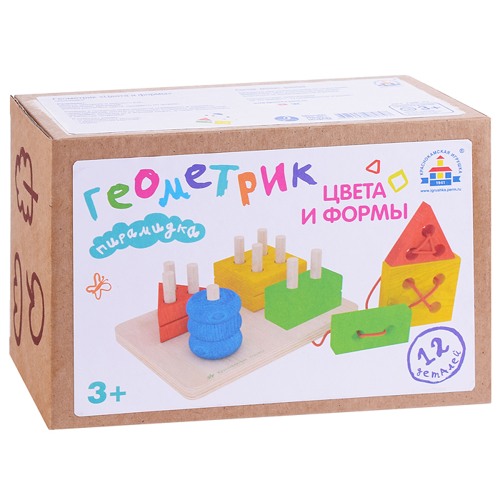 Фото к товару Пирамидка "Геометрик "Цвета и формы" Пирамидка "Геометрик "Цвета и формы"